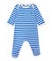 Tutina bebè bambino a righe blu PERSE/bianco ECUME