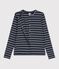 Cardigan in cotone a righe donna blu/bianco