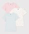 Set di T-ahirt a maniche corte in cotone a cuori bambino multicolore
