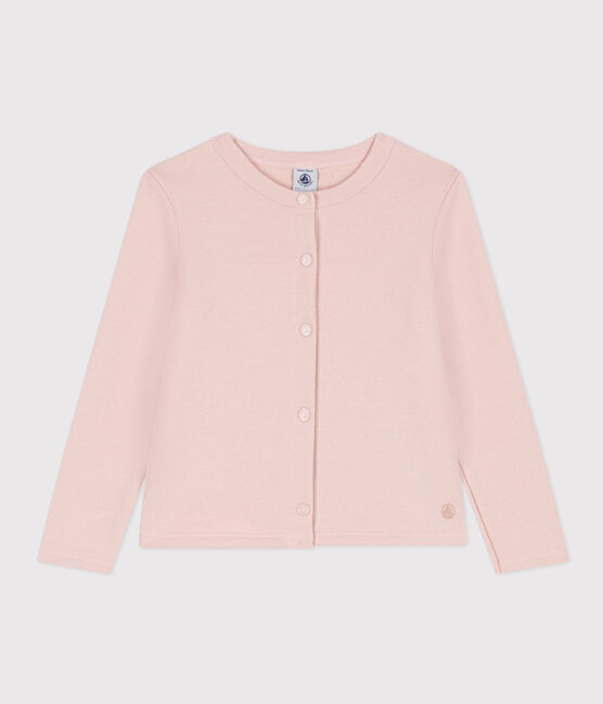 Cardigan in molleton bambina rosa SALINE