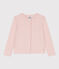 Cardigan in molleton bambina rosa SALINE