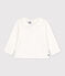 Blusa a maniche lunghe in cotone per neonati bianco MARSHMALLOW