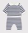 Completo in maglia a righe neonato blu/blu