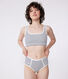 Brassière donna in misto cotone ed elastan a righe