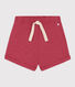 Shorts bebè in jersey fiammato tinta unita