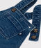 Salopette lunga in denim per bebè blu BLEU DELAVE