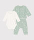 Completo 3 pezzi in tubique neonato