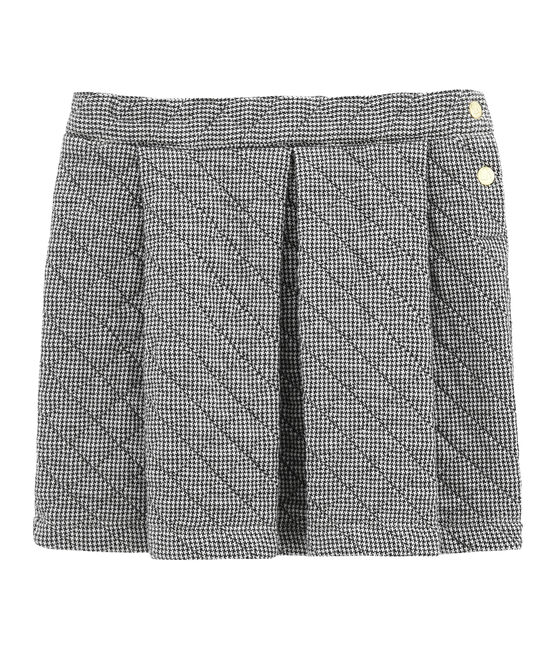 Gonna per bambina in tubique matelassé grigio CAPECOD/bianco MARSHMALLOW