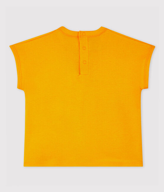 T-shirt bebè a maniche corte in cotone. giallo TEHONI