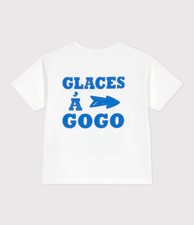 T-shirt a maniche corte in cotone bambina bianco