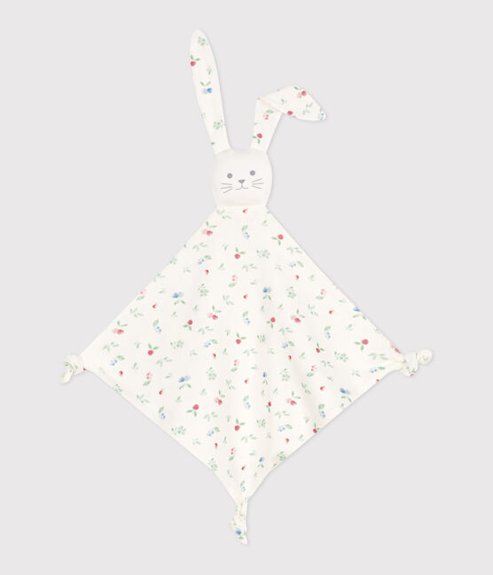 Doudou in cotone stampato neonato bianco MARSHMALLOW/bianco MULTICO