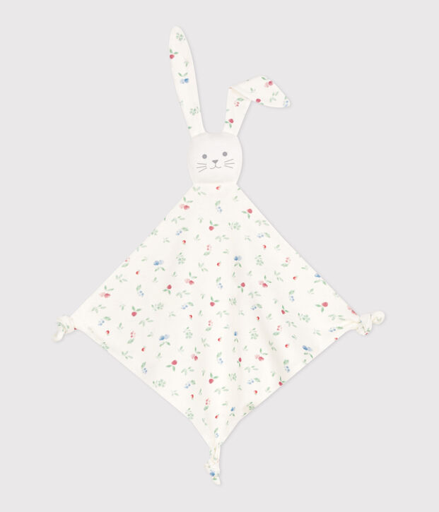 Doudou in cotone stampato neonato bianco/multicolore
