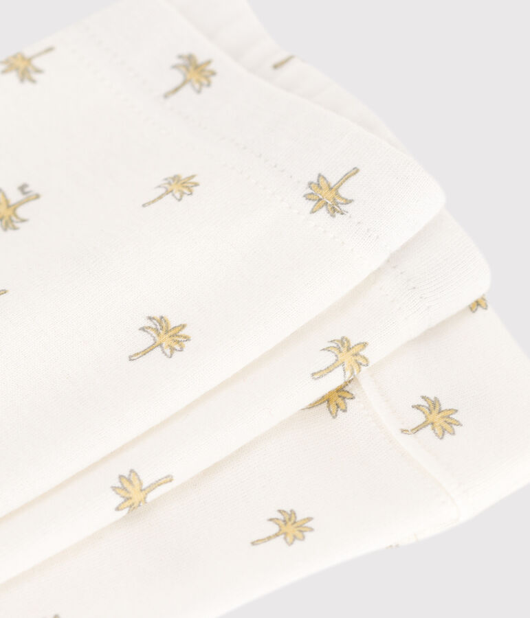 Leggins  beb&egrave; in cotone stampato a fiori bianco/grigio