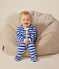 Pigiama di Natale in velluto neonato blu CALVIN/ MARSHMALLOW