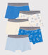 Set di 5 boxer in cotone con stampa di furgoni bambino