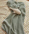 Copertina e doudou in tricot per neonato verde HERBIER/ MARSHMALLOW