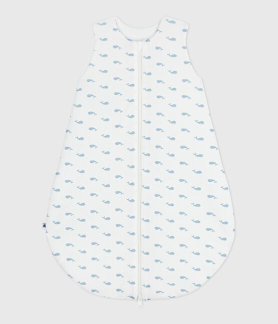 Sacco nanna in ciniglia con balene stampate neonato TOG 3 MARSHMALLOW/ ADRIATIC
