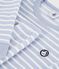 Pigiama in spugna di cotone a righe bambino blu/ecru