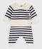 Completo 2 pezzi in maglia a righe marinière neonato blu MARSHMALLOW/ SOIR