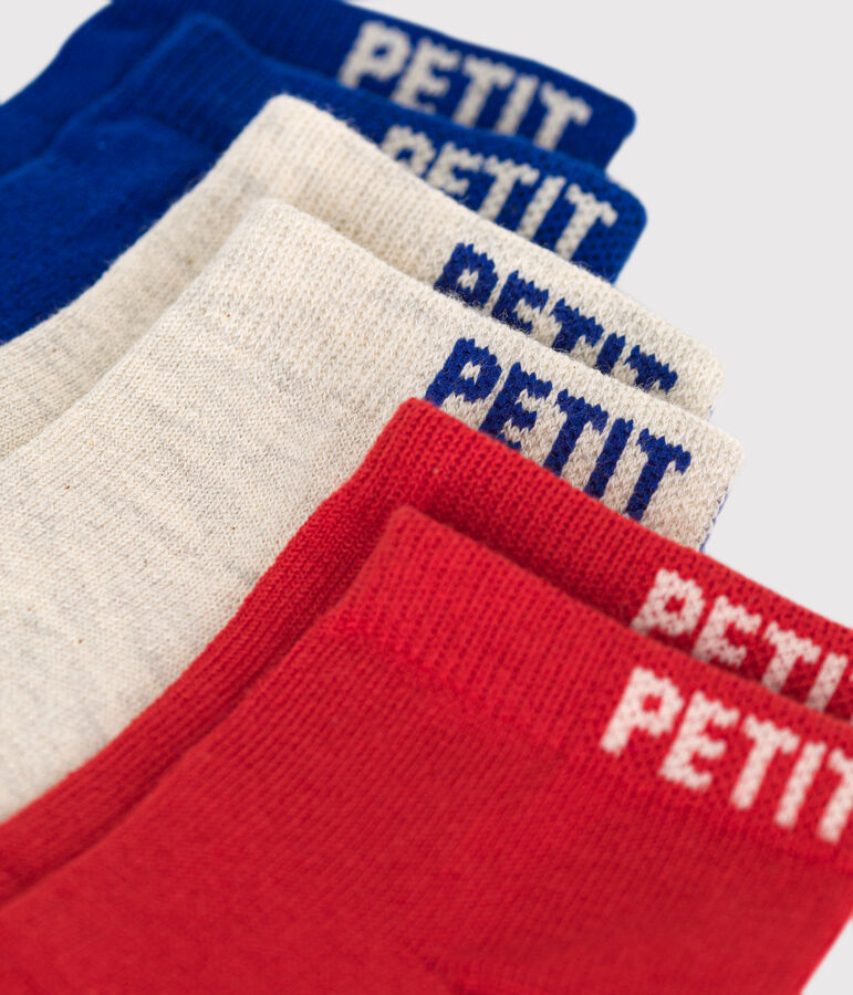 3 paia di calze in cotone tinta unita bambino variante 1