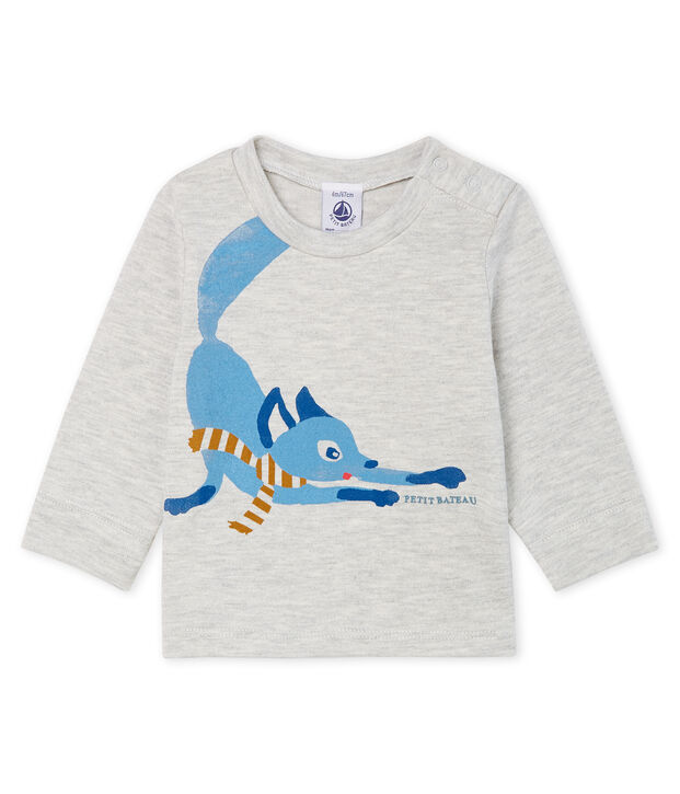 T-shirt a manica lunga beb&egrave; maschio grigio