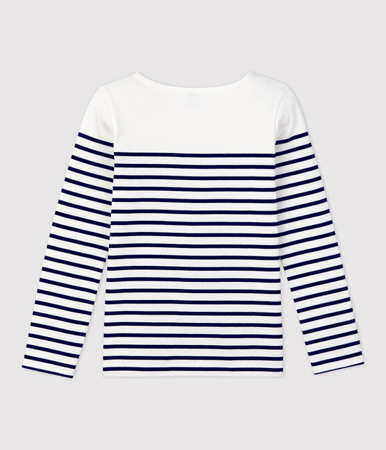 Marinière in cotone Donna bianco MARSHMALLOW/blu SMOKING