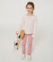 Marinière bambina bianco MARSHMALLOW/rosa JOLI BRILLANT