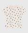 Polo a maniche corte in cotone con barchette stampate neonato blu AVALANCHE/bianco PERSE