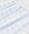 Camicia da notte stampa a quadretti in cotone sottile bambina blu MARSHMALLOW/bianco GOMME