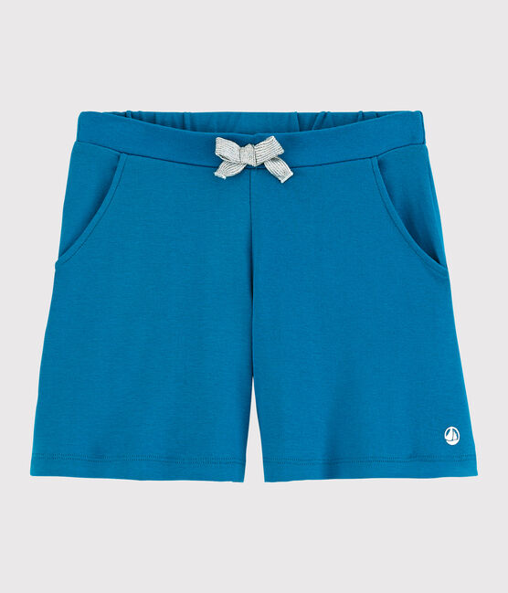 Shorts in cotone bambina blu MYKONOS