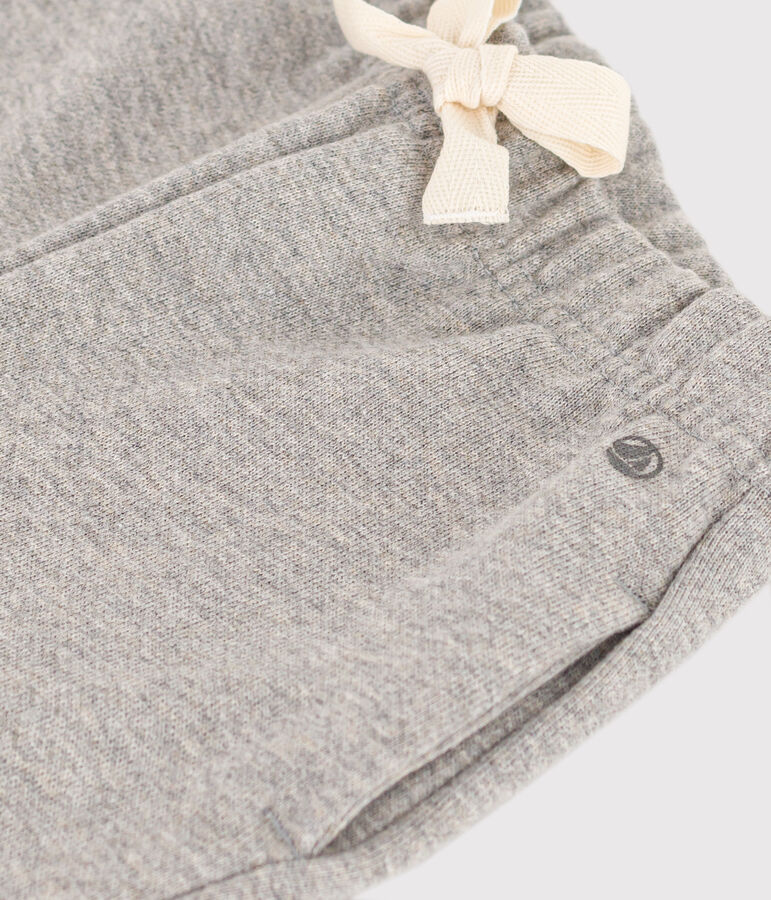 Pantaloni in tessuto felpato per beb&egrave; grigio