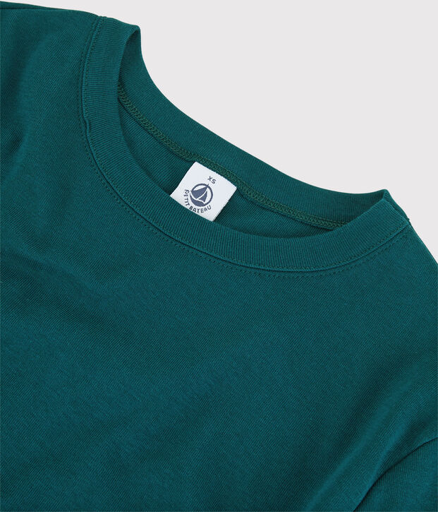 T-shirt girocollo iconica in cotone Donna verde