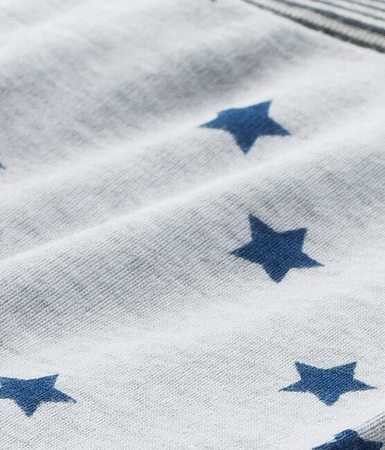 Pantaloni da pigiama per bambino stampati grigio POUSSIERE/blu MAJOR
