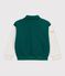 Giacca stile teddy in cotone color block bambino verde/beige