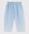Pantaloni in chambray neonata blu