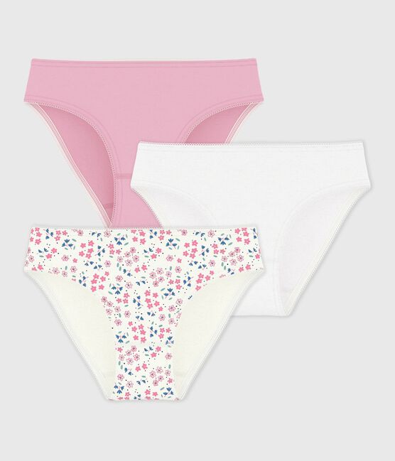 Set di slip in cotone con stampa a fiori bambina variante 1