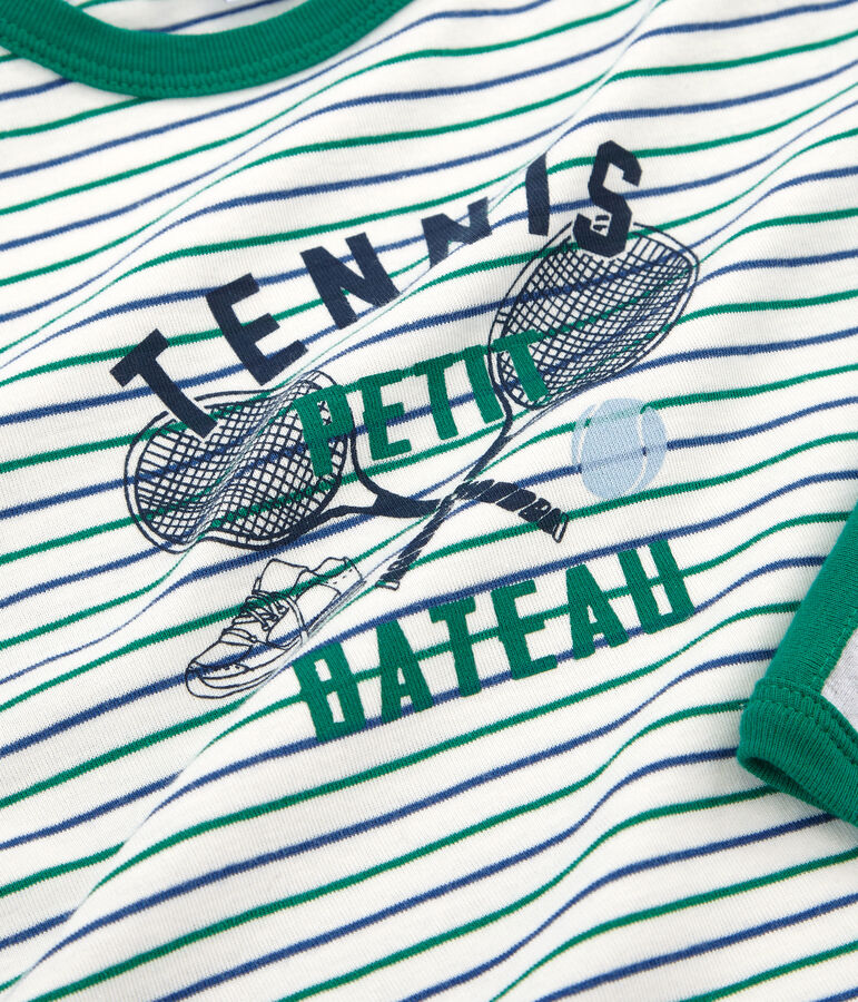 Pigiama bambino a costine bianco MARSHMALLOW/bianco MULTICO