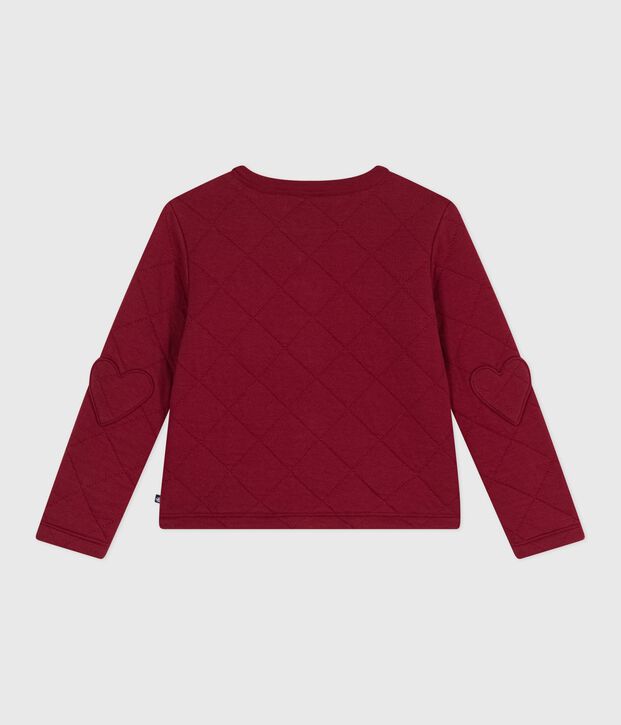 Cardigan in cotone tinta unita bambino rosso