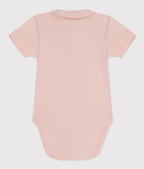 Body bebè a manica corta con colletto in cotone rosa SALINE