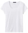 T -shirt donna con SCOLLO BALLERINA in jersey leggero bianco ECUME