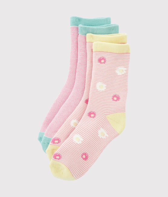Set di 2 paia di calzini bambina blu MARSHMALLOW:SMOKING/bianco MARSHMALLOW