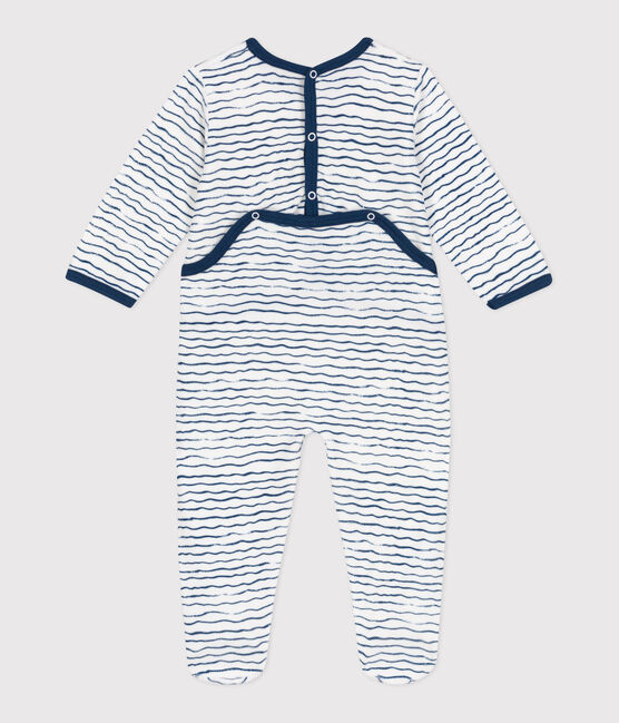 Tutina pigiama neonato in ciniglia bianco ECUME/ INCOGNITO