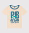 T-shirt  maniche corte in cotone bambino bianco AVALANCHE/ MULTICO