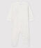 Tutina pigiama Parigi bebè femmina in cotone bianco MARSHMALLOW/blu MEDIEVAL