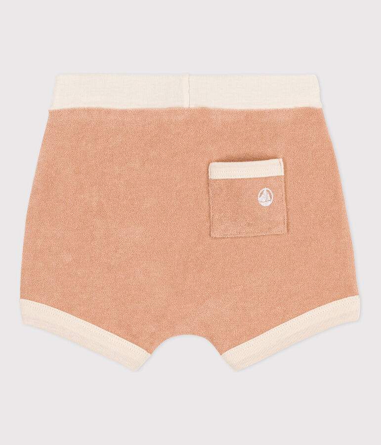 Shorts  beb&egrave; in spugna bouclette beige