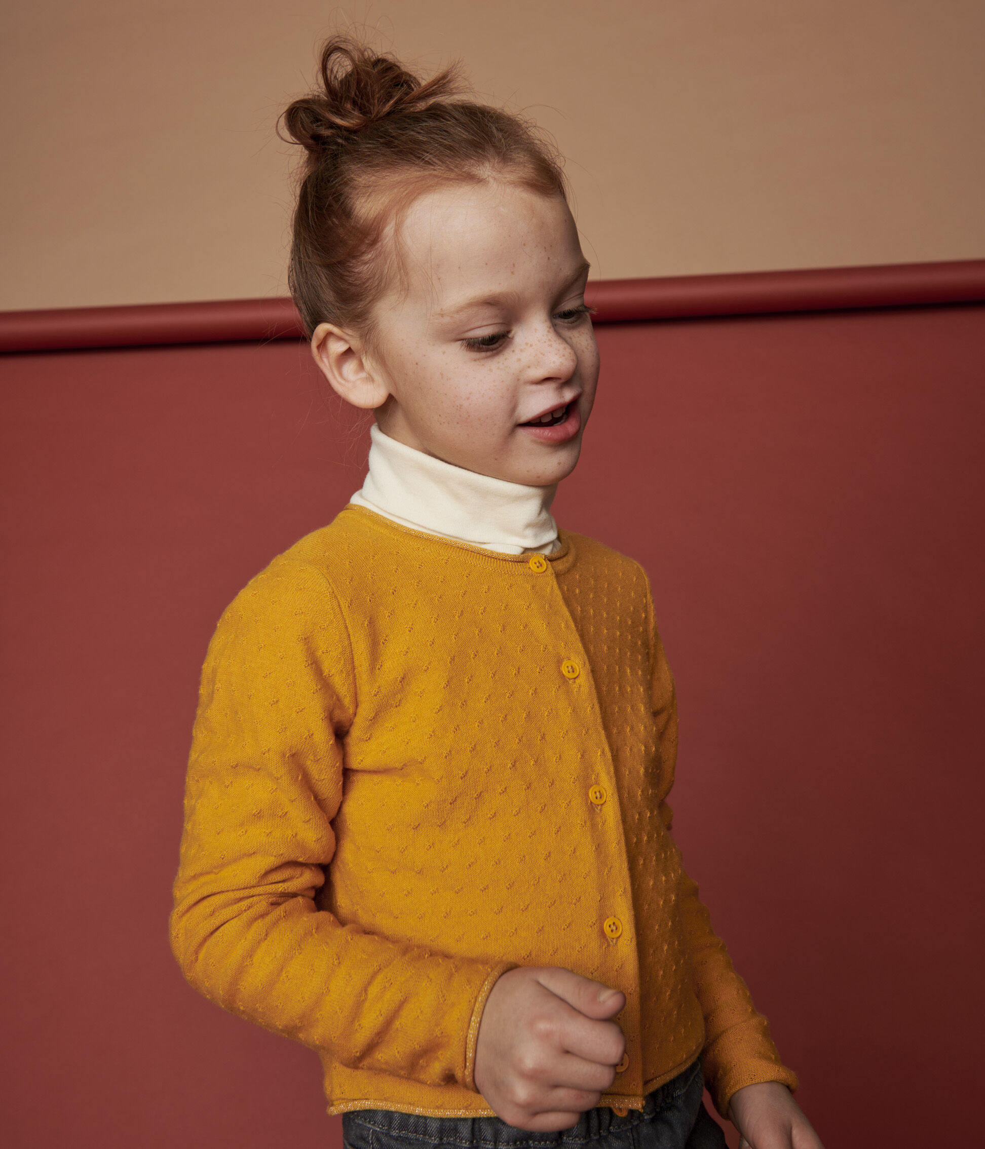 Cardigan lana e cotone bambina BOUDOR | Petit Bateau