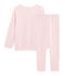 Pigiama bambina in spugna bouclette grattata, super calda rosa MINOIS