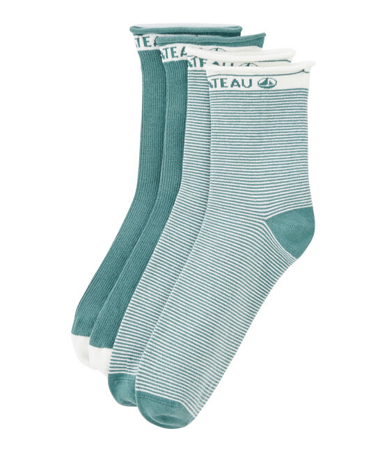 Set di 2 paia di calzini donna verde BRUT