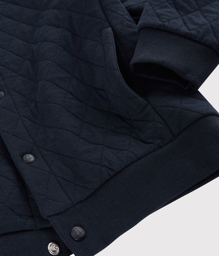 Cardigan bambino in tubique trapuntato blu SMOKING