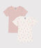 Set di 2 T-shirt a maniche corte in cotone a fiori bambino variante 1